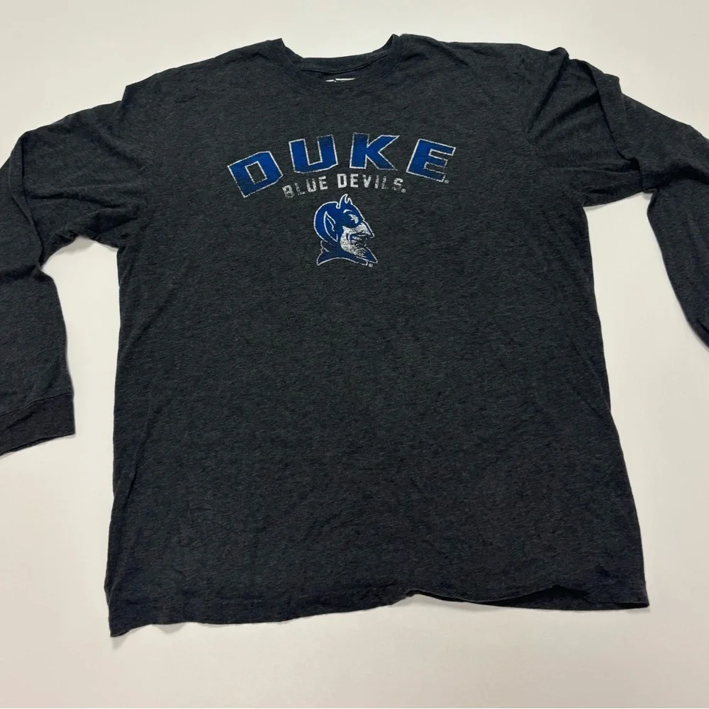 Duke Blue Devils Long Sleeve T-Shirt Men’s XL Gray Graphic NCAA Tee